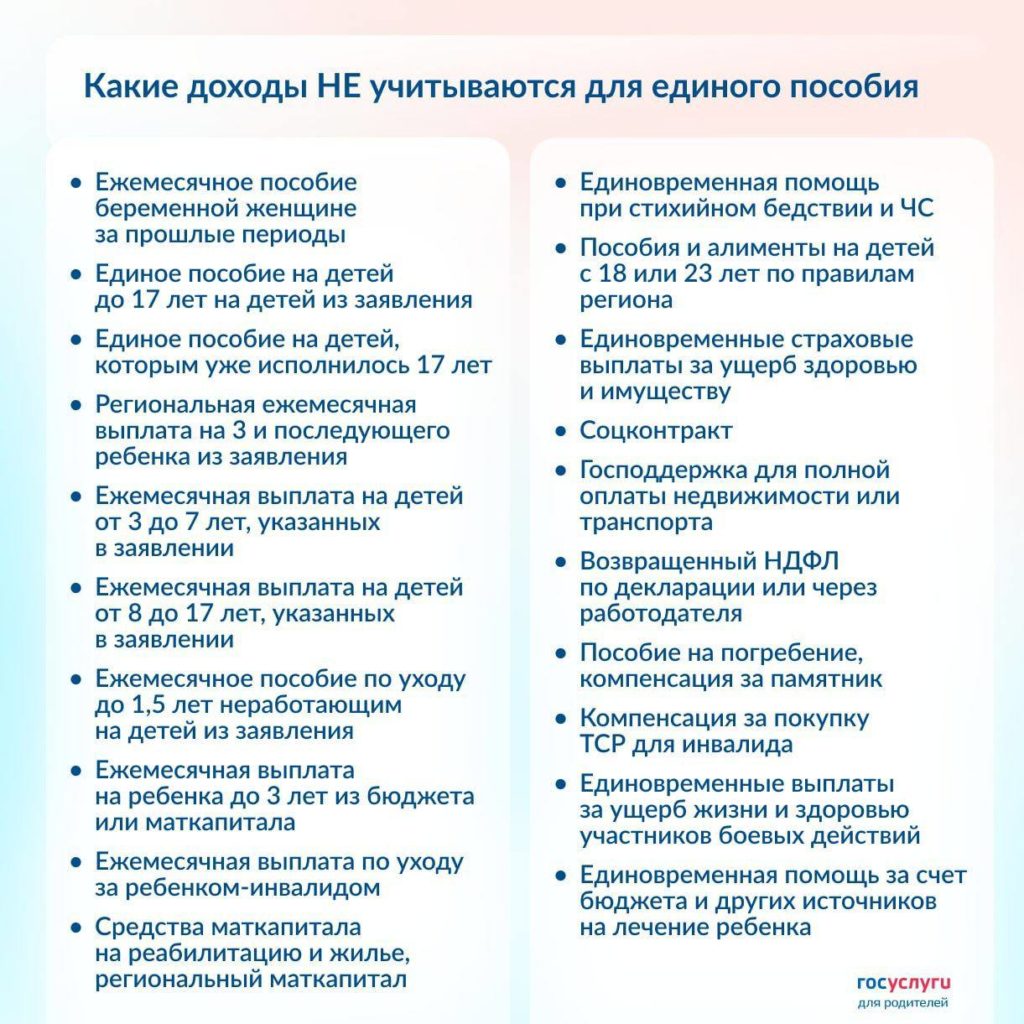 Это важно знать: какие доходы учитываются и а какие не входят в расчет при  оценке нуждаемости семьи! – Новости Темрюка