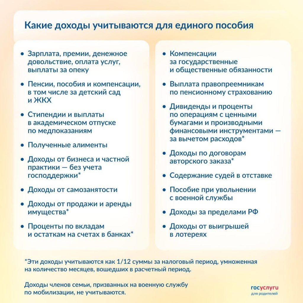 Это важно знать: какие доходы учитываются и а какие не входят в расчет при  оценке нуждаемости семьи! – Новости Темрюка